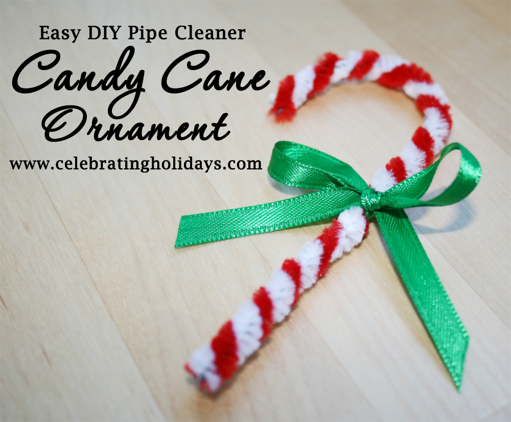 Candy Cane Pipe Cleaner Ornament for 