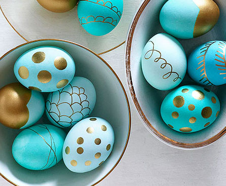 Metallic Pen Decorated Eggs