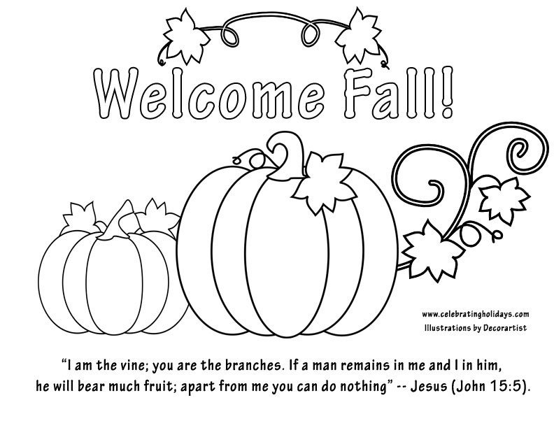 Coloring Pages Bible Verses Halloween Celebrating Holidays Fall Page Verse