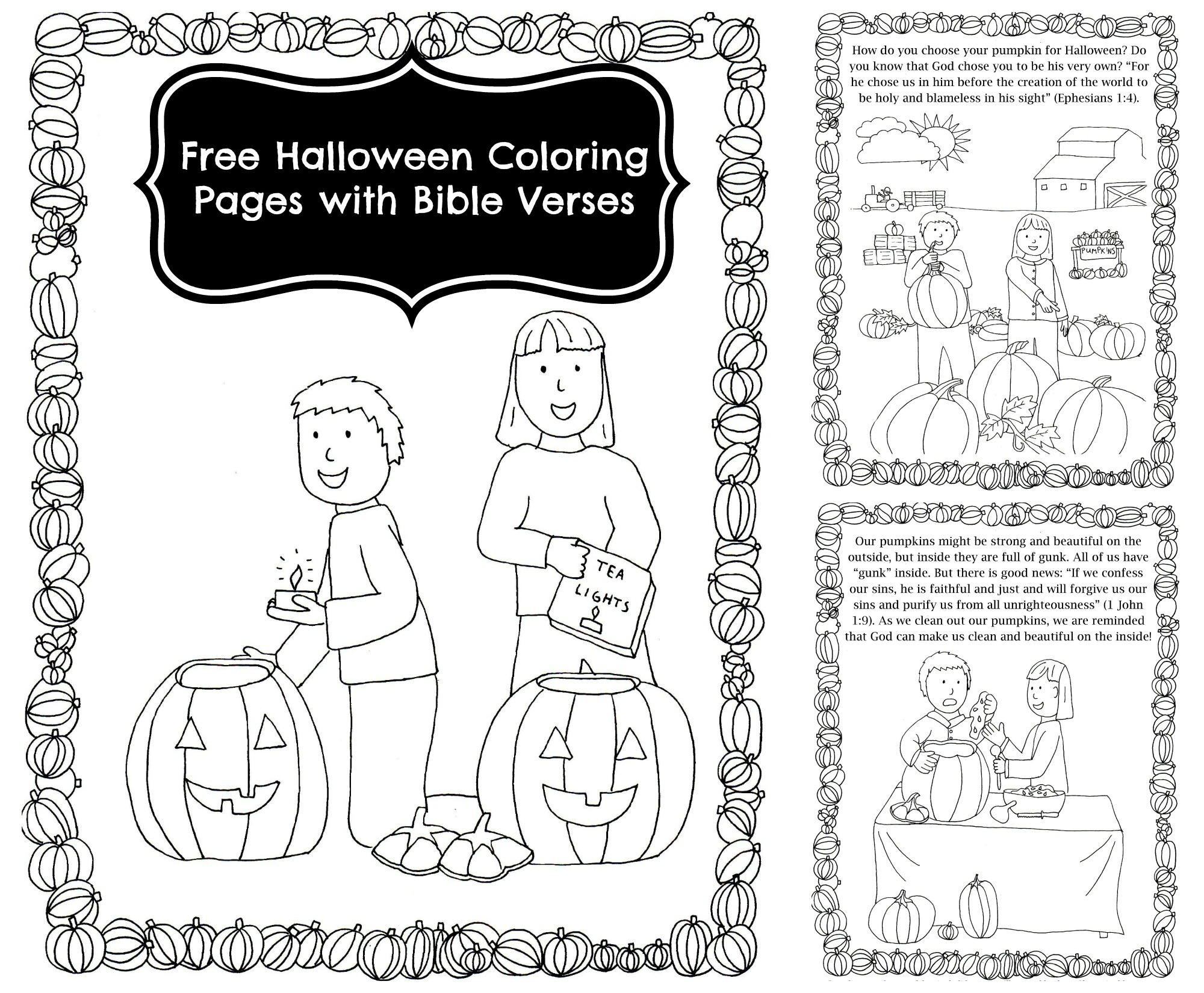 Halloween Coloring Pages with Bible Verses